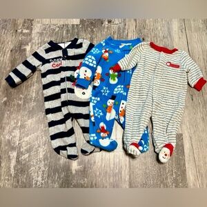 Bundle of winter newborn pajamas